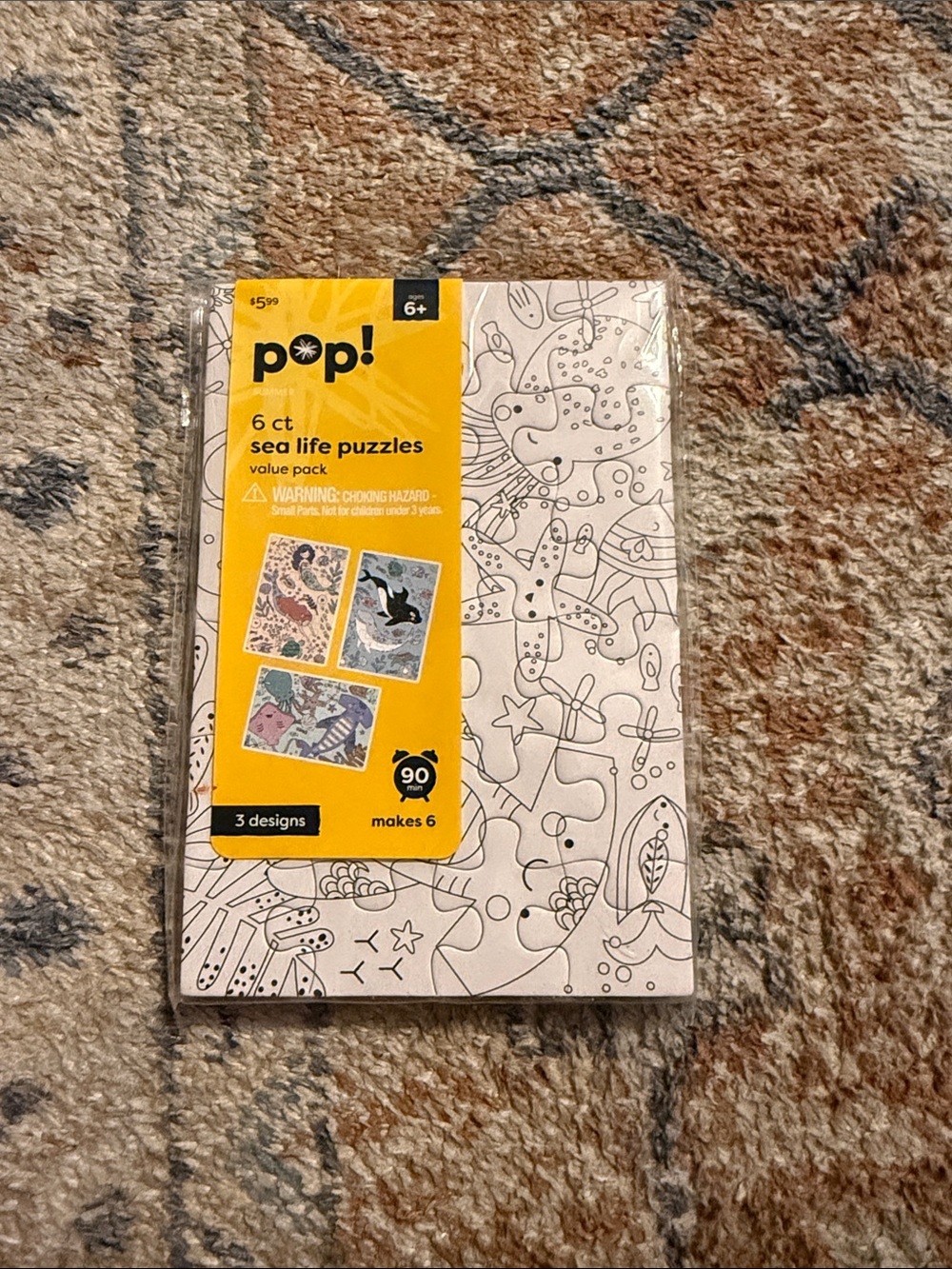 pop Sea Life Puzzle Pack - Yellow & White